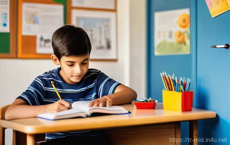 중학교 학부모와의 소통법 - **Prompt 1: Heartfelt Conversation**
    A warm, cozy indoor scene. A mother, in her late 30s, and h...