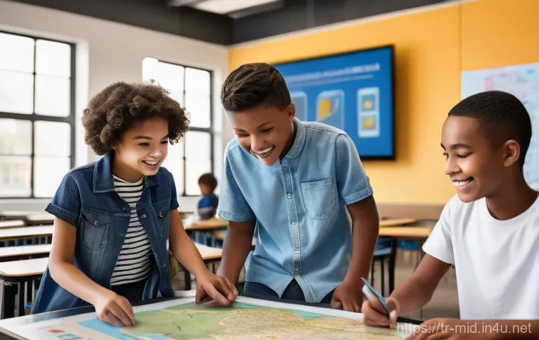 중학교 AI 기반 학습 분석 - **Prompt:** A dedicated middle school teacher, a woman in her late 30s with a warm and approachable ...